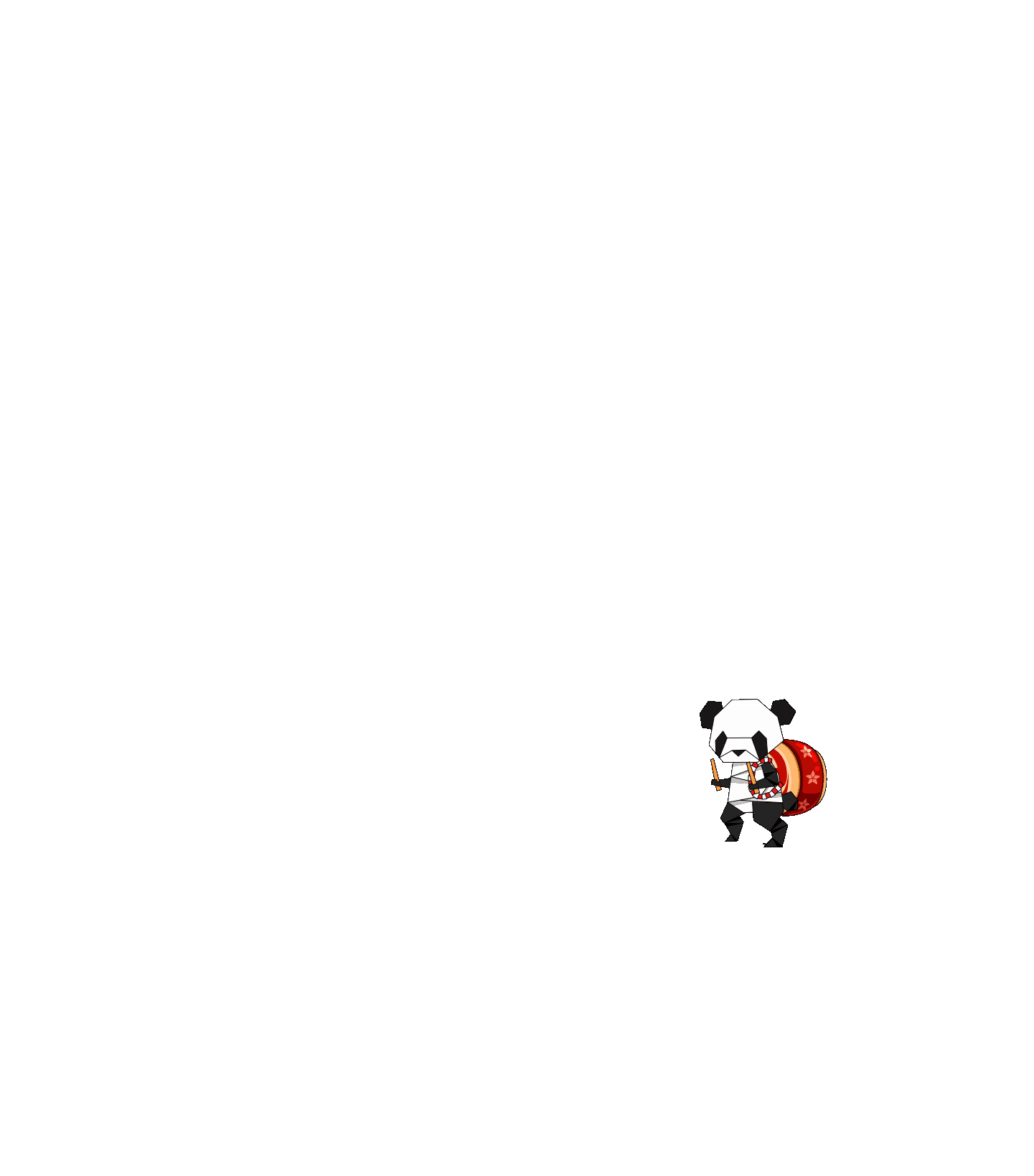 Origami Panda standby animation